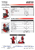 Tire Changers Hunter Engineering Center Clamp Specification Sheet