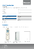 Heating & Air Conditioning Accessories Panasonic CZ-RWSC1U Data Sheet