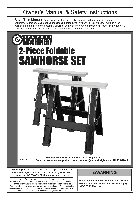 Work Support Harbor Freight Tools Two Piece Foldable Saw Horse Set Product manual